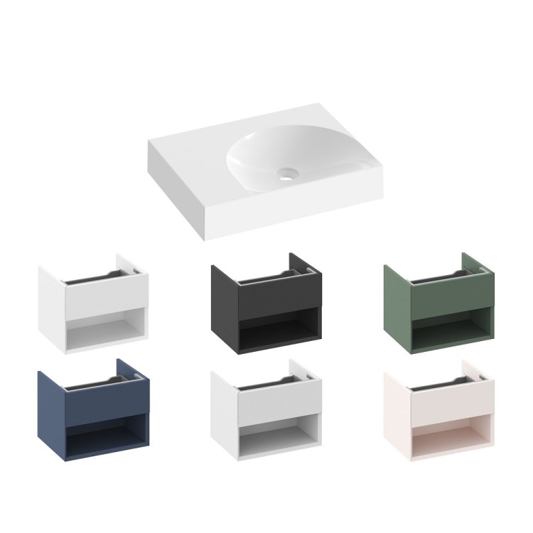 Vannas istabas izlietne RAVAK LITE 600/450 L 60x45 cm, XJXL1360000