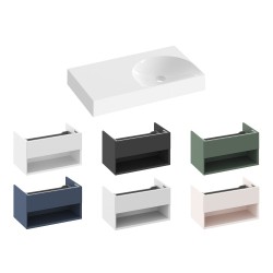 Vannas istabas izlietne RAVAK LITE 800/450 L 80x45 cm, XJXL1380000