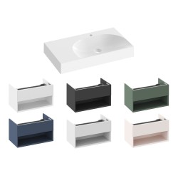 Vannas istabas izlietne RAVAK LITE 800/600 L 80x45 cm, XJXL1280001