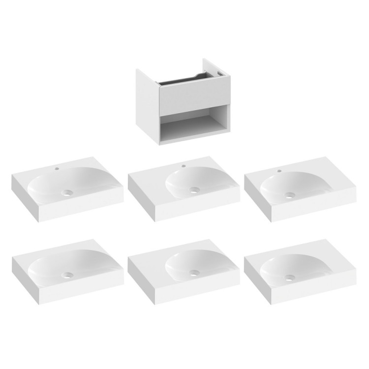 Vannas istabas skapītis izlietnei Ravak SD Lite 600 , pelēks