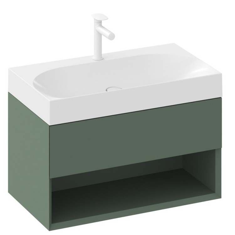 Vannas istabas skapītis izlietnei Ravak SD Lite 800 , zaļš