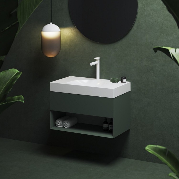 Vannas istabas skapītis izlietnei Ravak SD Lite 800 , zaļš