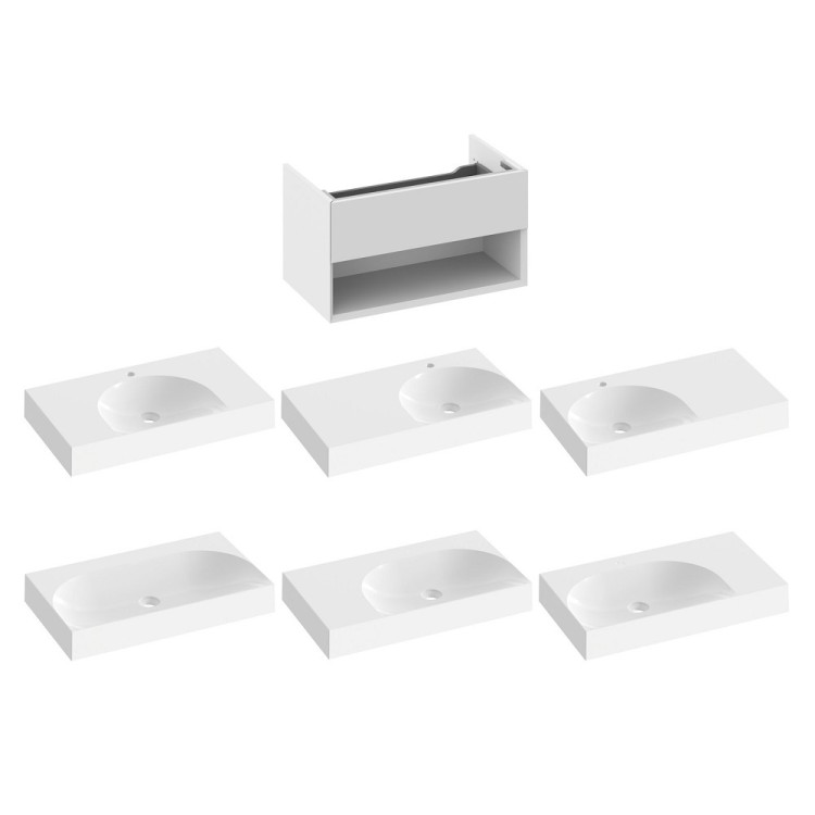 Vannas istabas skapītis izlietnei Ravak SD Lite 800 , pelēks