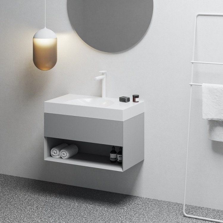 Vannas istabas skapītis izlietnei Ravak SD Lite 800 , pelēks