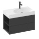 Vannas istabas skapītis izlietnei Ravak SD Lite 800 L , melns matēts