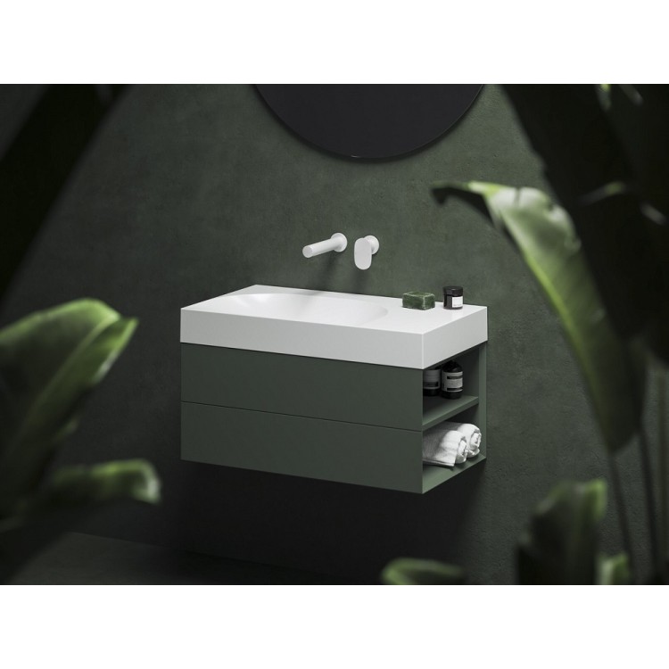 Vannas istabas skapītis izlietnei Ravak SD Lite 800 R , zaļš