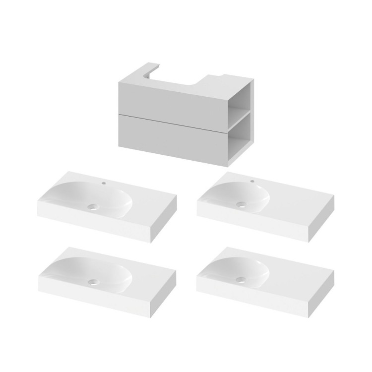 Vannas istabas skapītis izlietnei Ravak SD Lite 800 R , pelēks