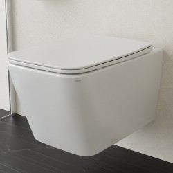 Tualetes pods piekaramais Ravak NATURAL RimOff ar Soft Close vāku, balts