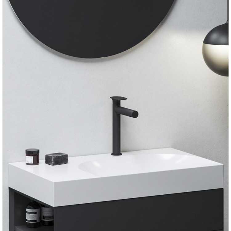 Izlietnes maisītājs RAVAK SPRING SG 014.20BL, matēts melns