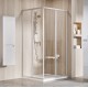 Dušas stūris kvadrātveida RAVAK SRV2+SRV2 90x90 cm, satīns/caurspīdīgs