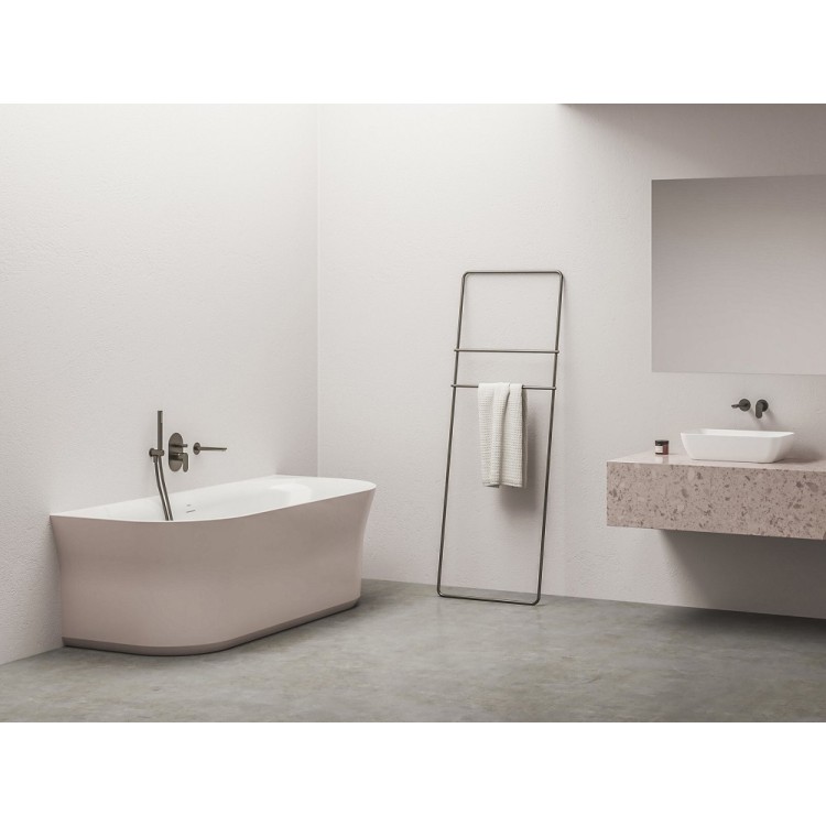 Brīvi stāvoša vanna Ravak YPSILON Wall 178x86 cm, rozā/balta