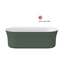 Brīvi stāvoša vanna Ravak YPSILON 180x80 cm, pelēkzaļa/balta