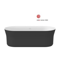 Brīvi stāvoša vanna Ravak YPSILON 180x80 cm, melna/balta