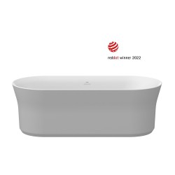 Brīvi stāvoša vanna Ravak YPSILON 180x80 cm, pelēka/balta