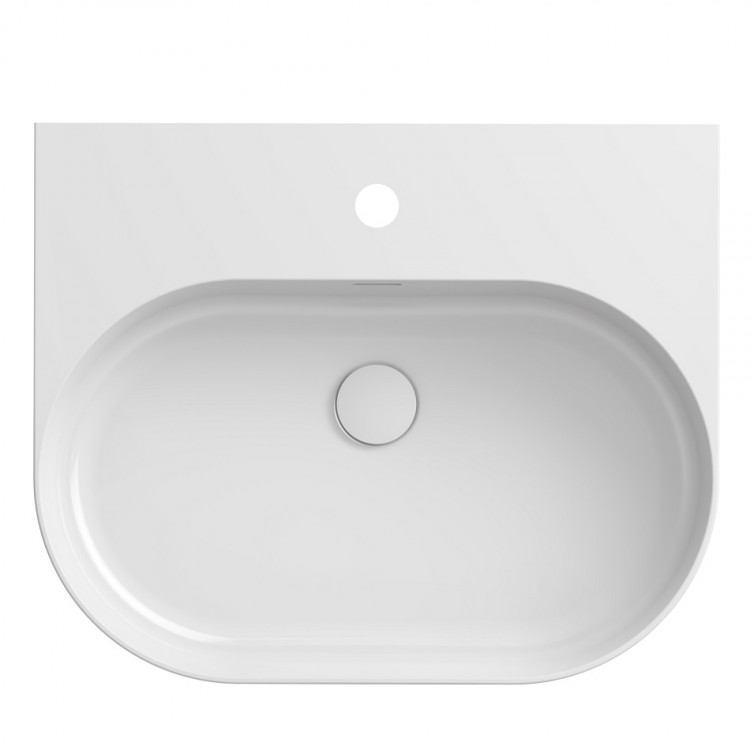 Vannas istabas uzliekamā izlietne Ravak Ceramic 550 O Slim Wall 55x45 cm