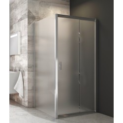 Dušas stūris taisnstūra Ravak Blix BLDP2+BLPS 100x80cm, spīdīgs/matēts