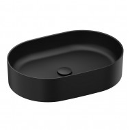 Vannas istabas uzliekamā izlietne Ravak Ceramic 550 O Slim 55x37cm, melna matēta