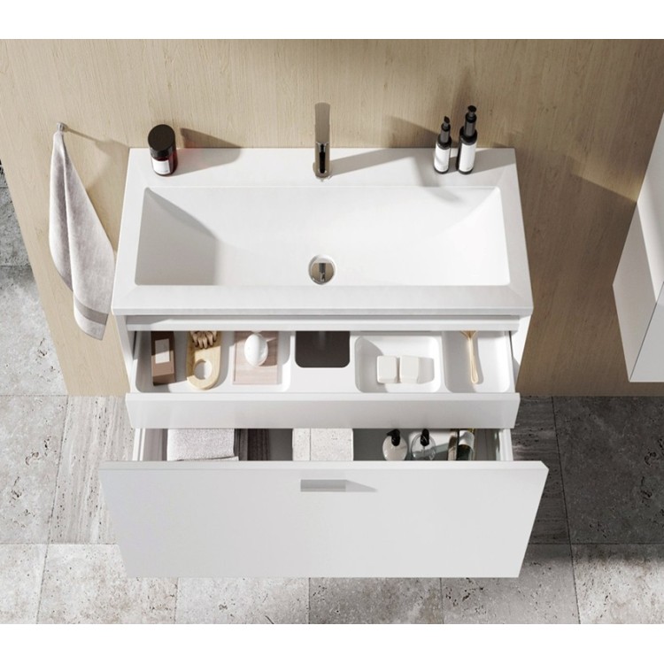 Vannas istabas skapītis izlietnei RAVAK SD Clear 800, balts