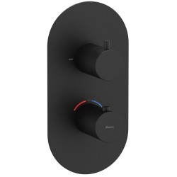 Ravak Espirit Termostata vannas/dušas jaucējkrāna virsapmetuma daĮa ES 063.20BLM.O2RB07C, melns matēts