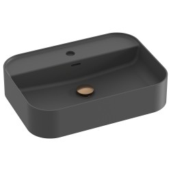 Vannas istabas uzliekamā izlietne Ravak Ceramic 550 R Slim Shelf 55x40 cm, antracīts