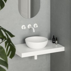 Vannas istabas uzliekamā izlietne Ravak Uni Slim 400 B 40cm, balta matēta