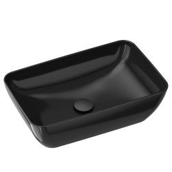 Vannas istabas uzliekamā izlietne Ravak Uni 500R Slim 50x31cm, melna