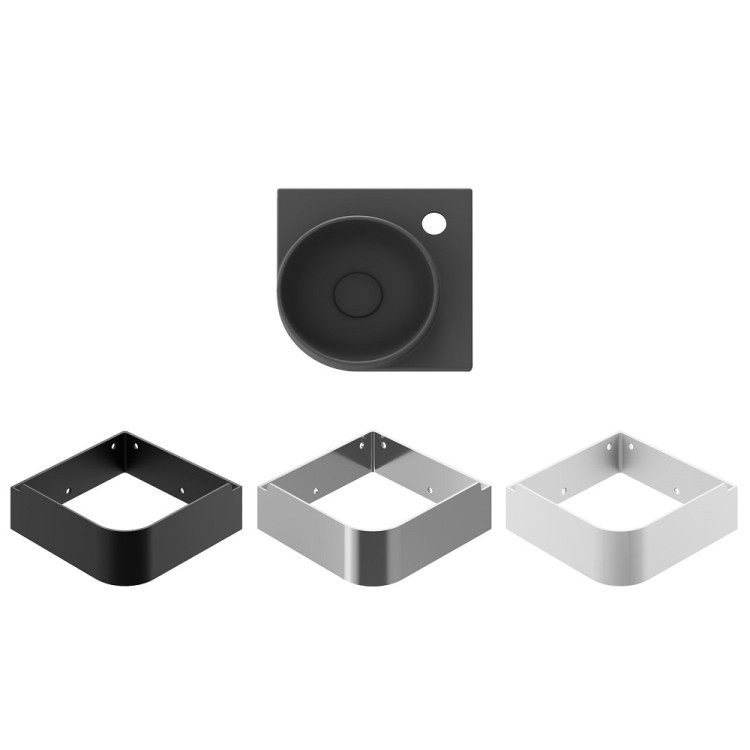 Vannas istabas stūra izlietne Ravak Yard 280 C 28x28 cm, antracīts