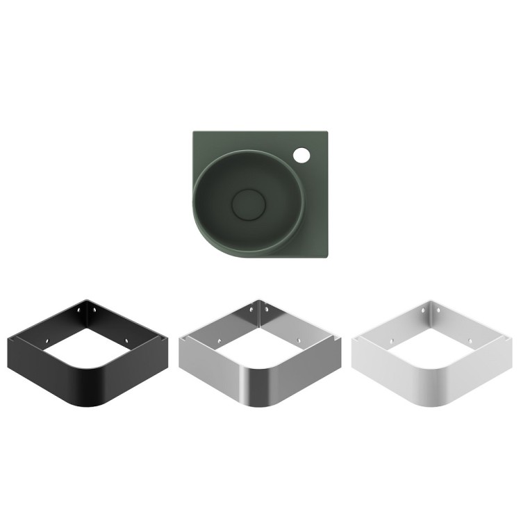 Vannas istabas stūra izlietne Ravak Yard 280 C 28x28 cm, Grey Green