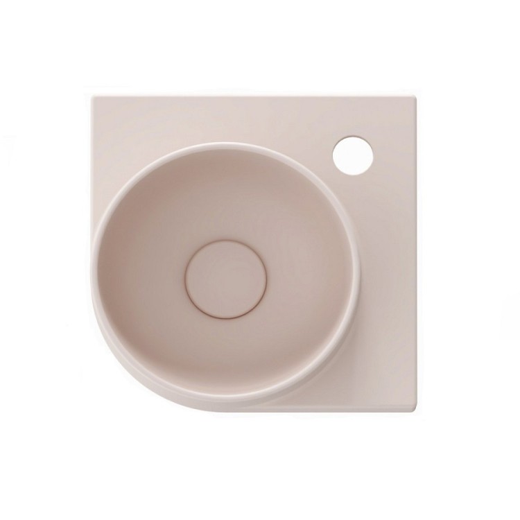 Vannas istabas stūra izlietne Ravak Yard 280 C 28x28 cm, Alabaster Pink