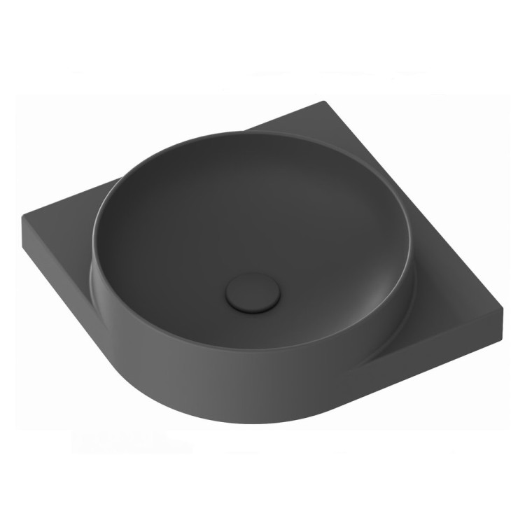 Vannas istabas stūra izlietne Ravak Yard 450 C 45x45 cm, antracīts