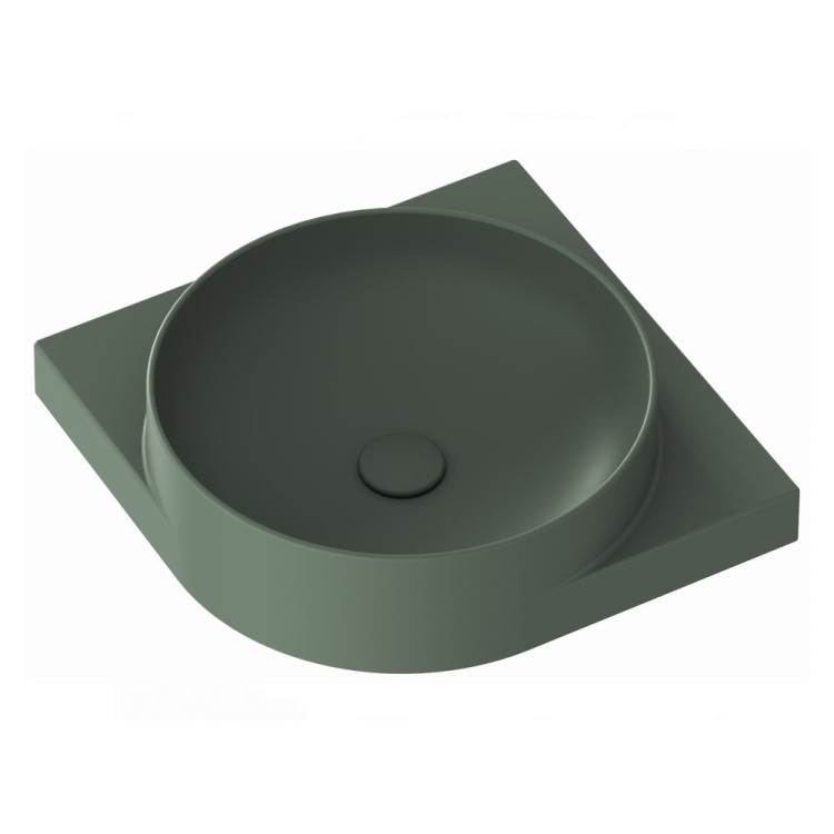 Vannas istabas stūra izlietne Ravak Yard 450 C 45x45 cm, Grey Green