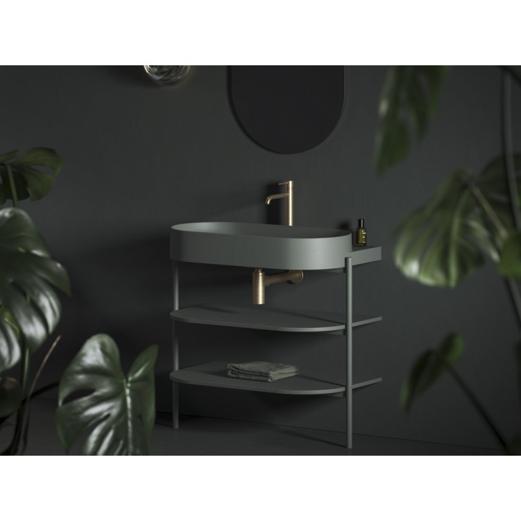 Vannas istabas izlietne RAVAK YARD 800 80.5x50 cm, grey green