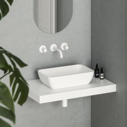 Vannas istabas uzliekamā izlietne Ravak Uni 500R Slim 50x31cm, balta matēta