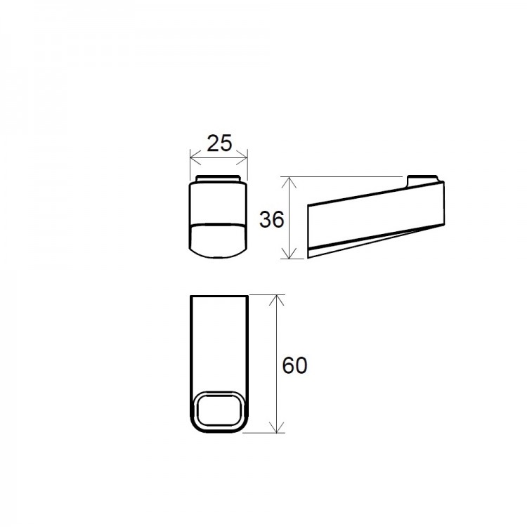 Āķis Ravak 10° Black, melns TD 110.20