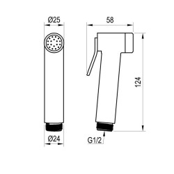 Bidetta rokas duša RAVAK 963.00