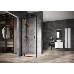 Dušas stūris kvadrātveida RAVAK NEXTY NDOP1+NPSS 80x80 cm, matēts melns