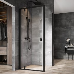 Dušas stūris kvadrātveida RAVAK NEXTY NDOP1+NPSS 80x80 cm, matēts melns