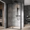 Dušas stūris taisnstūra RAVAK NEXTY NDOP2+NPSS 110x90 cm, melns