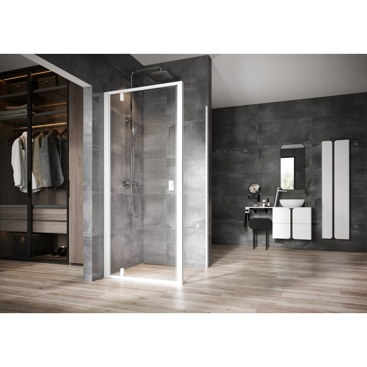 Dušas stūris kvadrātveida RAVAK NEXTY NDOP1+NPSS 80x80 cm, balts matēts