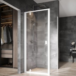 Dušas stūris kvadrātveida RAVAK NEXTY NDOP1+NPSS 80x80 cm, balts matēts