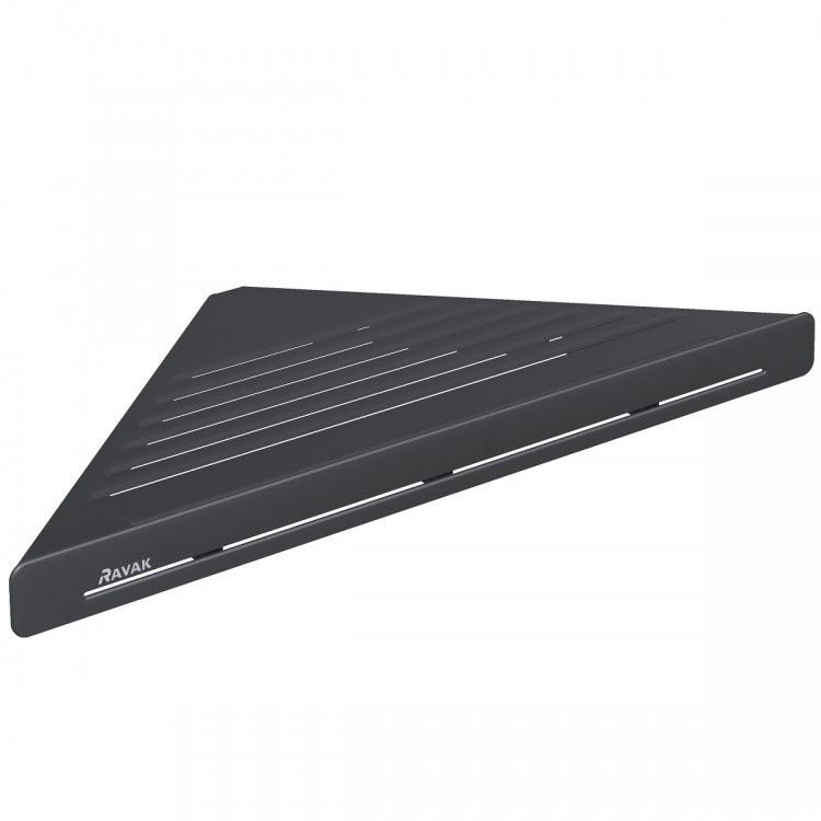 Stūra plaukts Ravak SLIM C 290x139 mm, melns X07P650