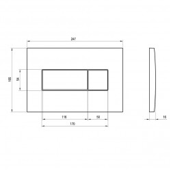 Noskalošanas taustiņš Ravak UNI, satīns X01456