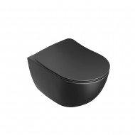 Tualetes pods piekaramais Ravak Uni Chrome RimOff, melns