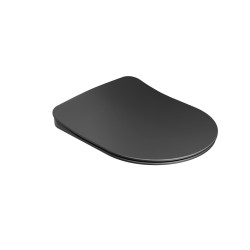 Tualetes poda vāks ar Soft Close Ravak Uni Chrome Slim, melns