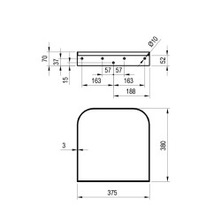 Izlietnes konsole Ravak Yard 600, balta X01777