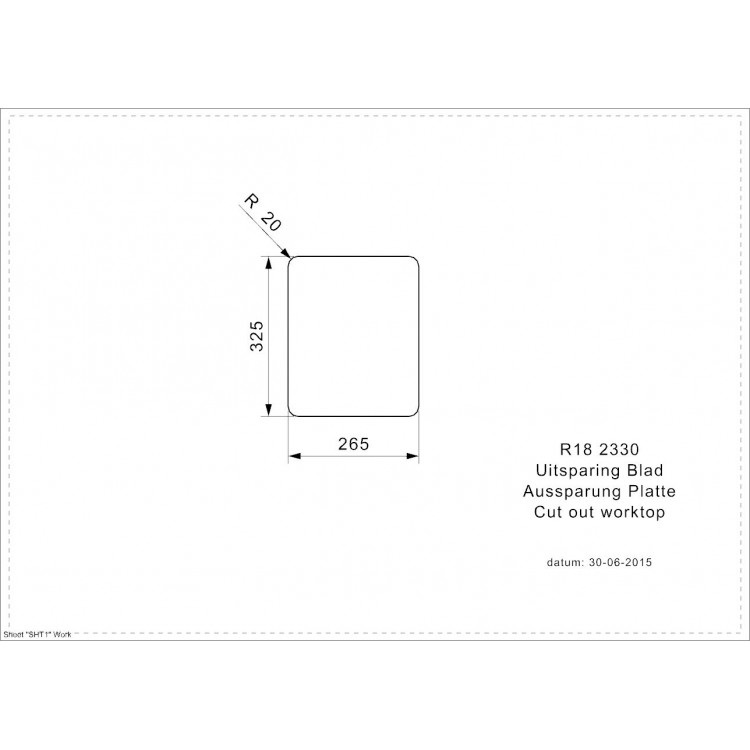Virtuves izlietne Reginox R18 2330 OSK 34.2x28.2 cm, R00380