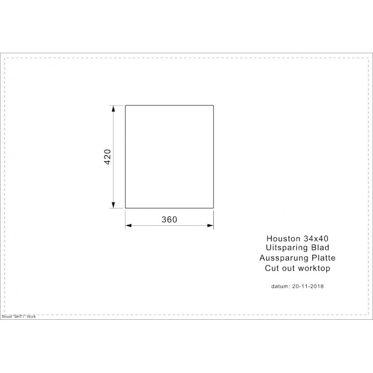 Virtuves izlietne Reginox Houston 38x44 cm (34x40), R32862