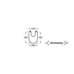 Bidē vāks Roca ONA, balts