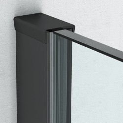 Dušas siena Roth AI TWF 100x202 cm, black elox/stikls