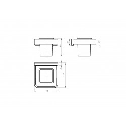Glāze ar turētāju Rubineta EDELA, 670104BK